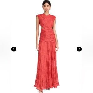 Sabina Musayev Tessa Embroidered Chiffon Dress